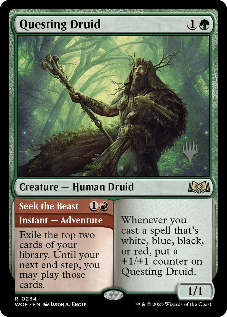 Questing Druid (Promo Pack) [Wilds of Eldraine Promos] | Good Games North