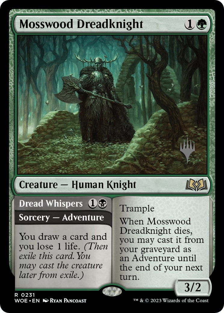 Mosswood Dreadknight // Dread Whispers (Promo Pack) [Wilds of Eldraine Promos] | Good Games North