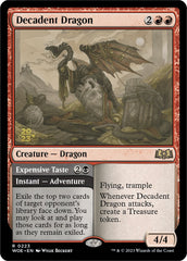 Decadent Dragon // Expensive Taste (Promo Pack) [Wilds of Eldraine Promos] | Good Games North