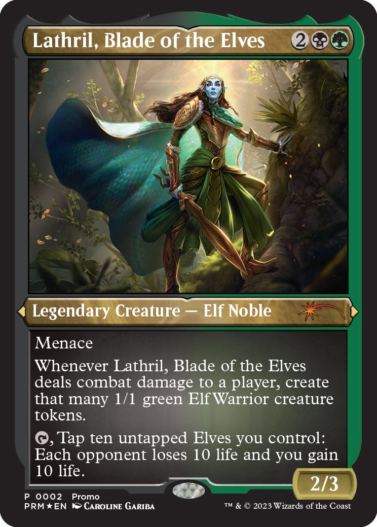 Lathril, Blade of the Elves (Foil Etched) [Media Promos] | Good Games North