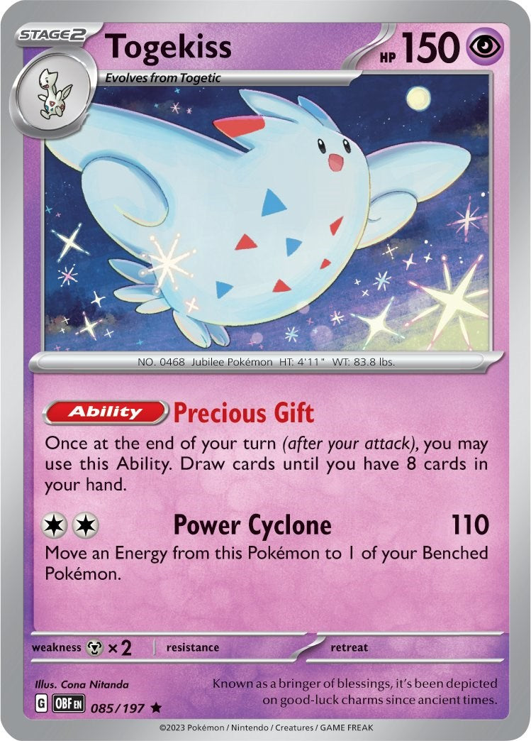 Togekiss (085/197) (Theme Deck Exclusive) [Scarlet & Violet: Obsidian Flames] | Good Games North