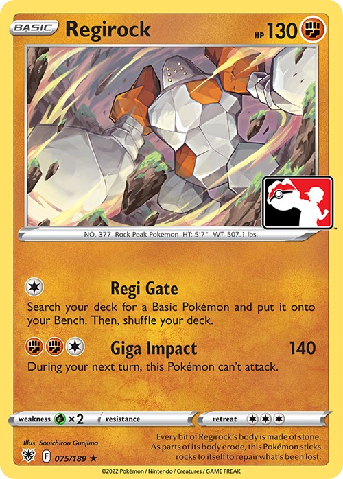 Regirock (075/189) [Prize Pack Series Three] | Good Games North