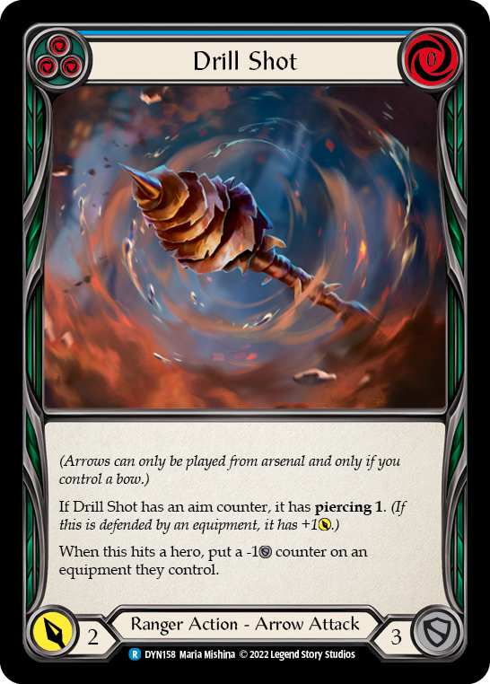 Drill Shot (Blue) [DYN158] (Dynasty)  Rainbow Foil | Good Games North