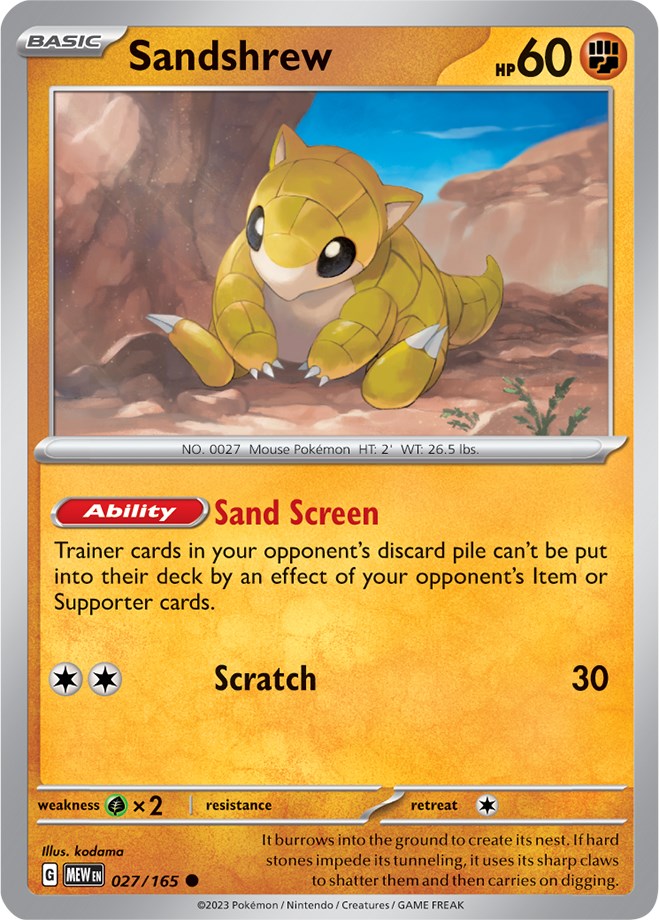 Sandshrew (027/165) [Scarlet & Violet 151] | Good Games North