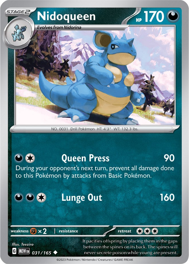 Nidoqueen (031/165) [Scarlet & Violet 151] | Good Games North