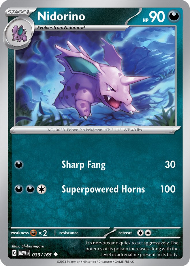 Nidorino (033/165) [Scarlet & Violet 151] | Good Games North