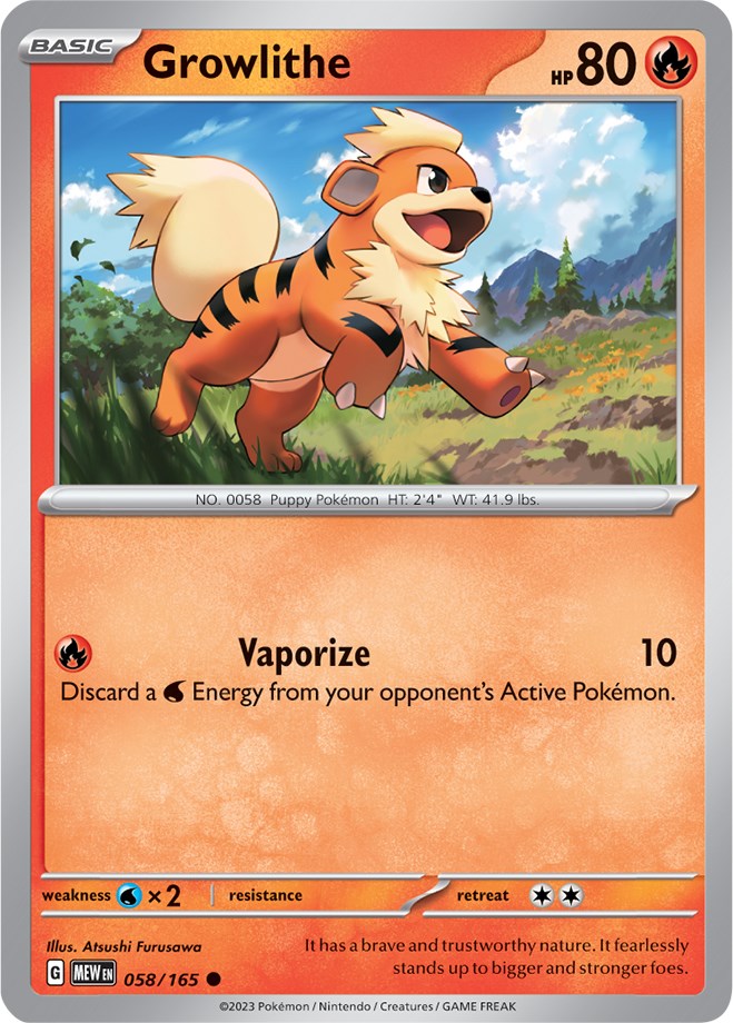 Growlithe (058/165) [Scarlet & Violet 151] | Good Games North