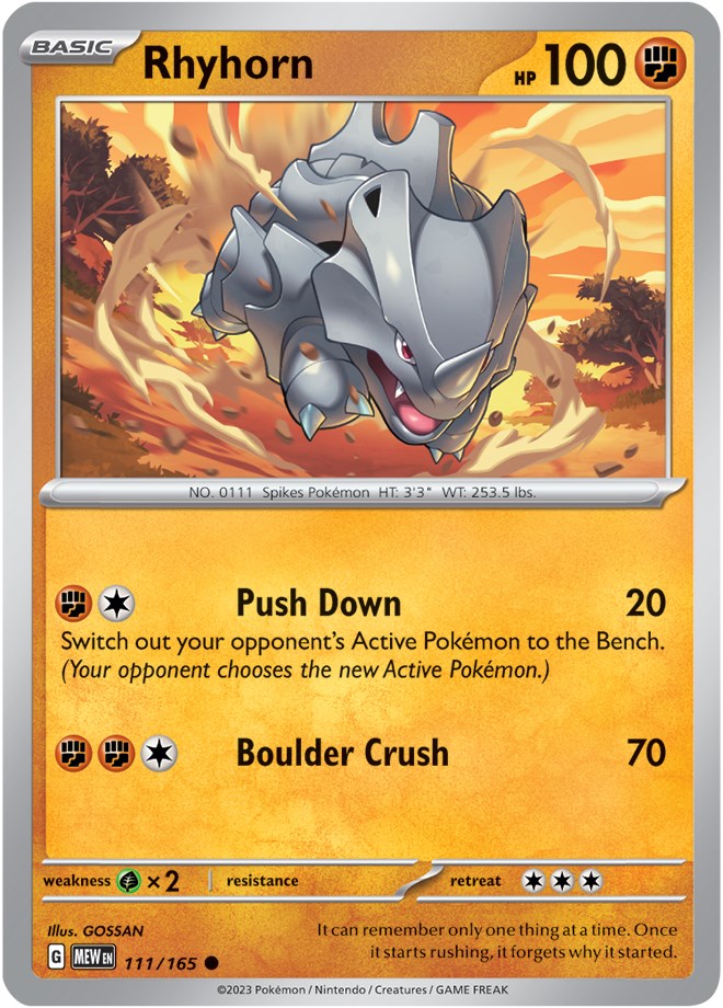 Rhyhorn (111/165) [Scarlet & Violet 151] | Good Games North