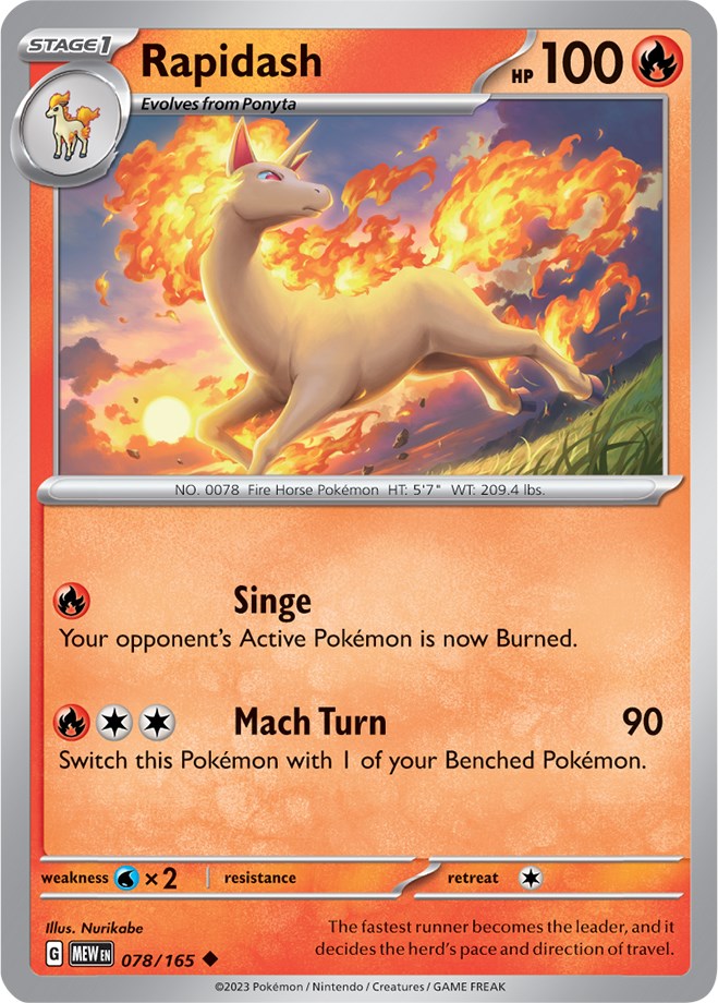 Rapidash (078/165) [Scarlet & Violet 151] | Good Games North