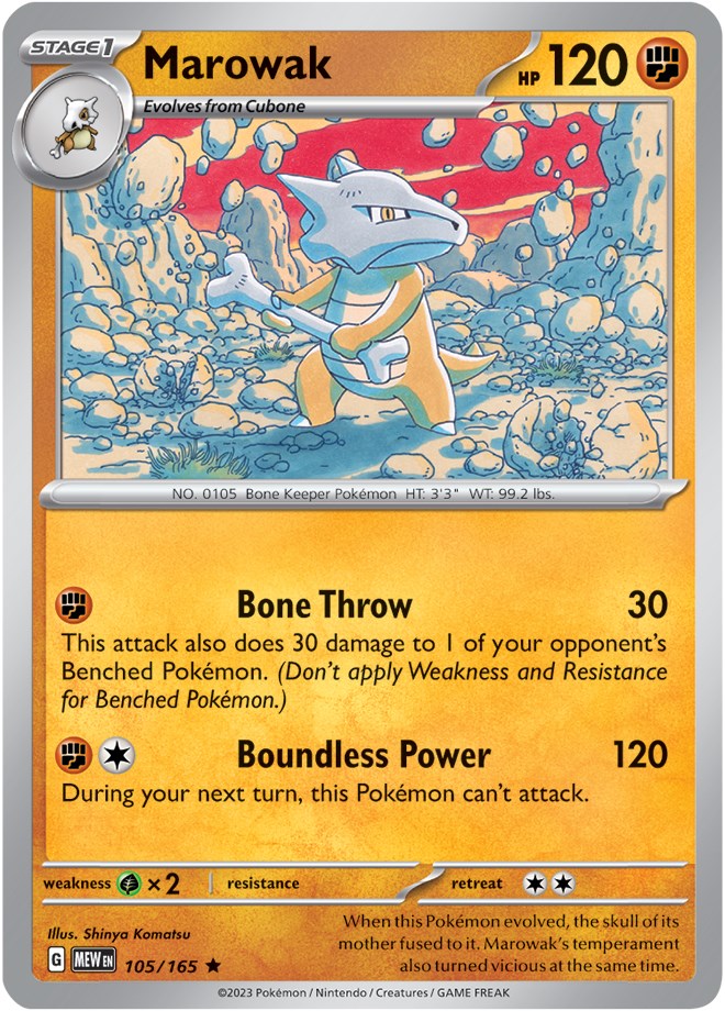 Marowak (105/165) [Scarlet & Violet 151] | Good Games North