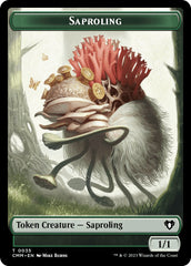Saproling // Stoneforged Blade Double-Sided Token [Commander Masters Tokens] | Good Games North