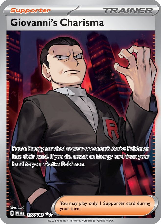 Giovanni's Charisma (197/165) [Scarlet & Violet 151] | Good Games North