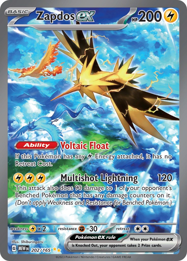 Zapdos ex (202/165) [Scarlet & Violet 151] | Good Games North