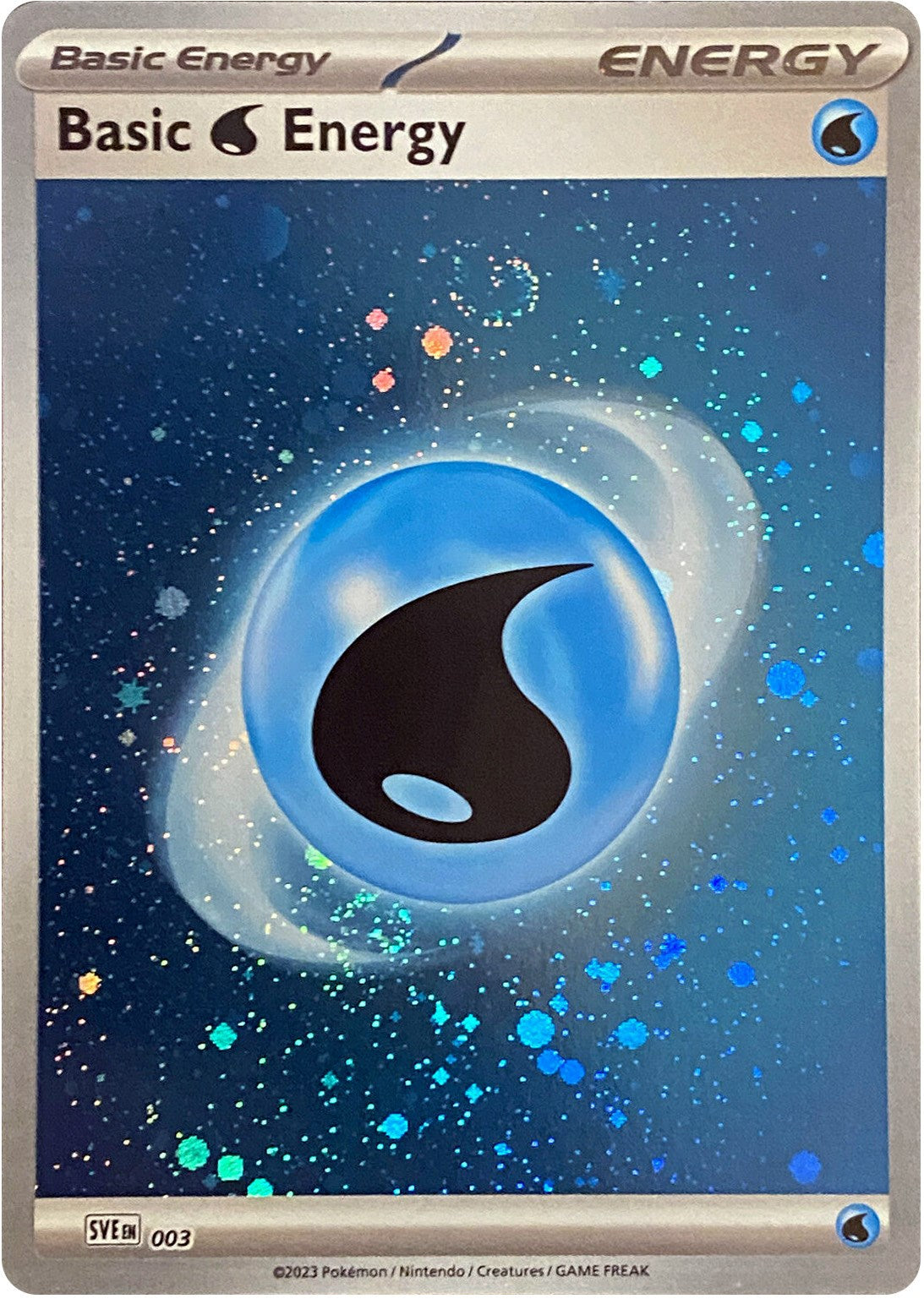 Basic Water Energy (003) (Cosmos Holo) [Scarlet & Violet: Base Set] | Good Games North