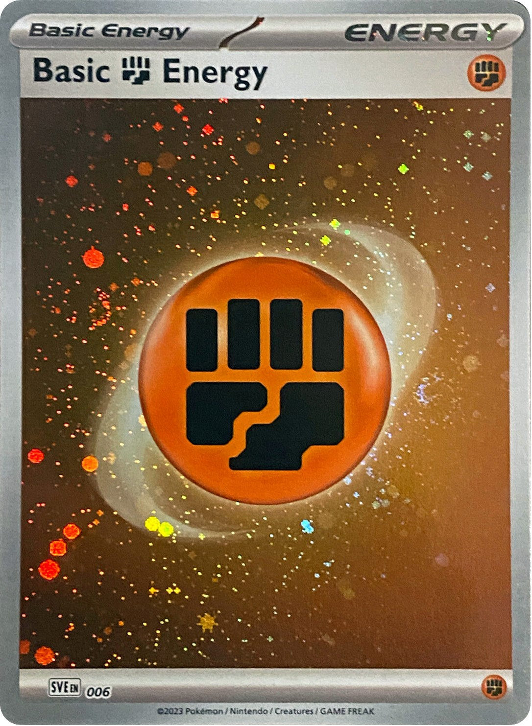 Basic Fighting Energy (006) (Cosmos Holo) [Scarlet & Violet: Base Set] | Good Games North