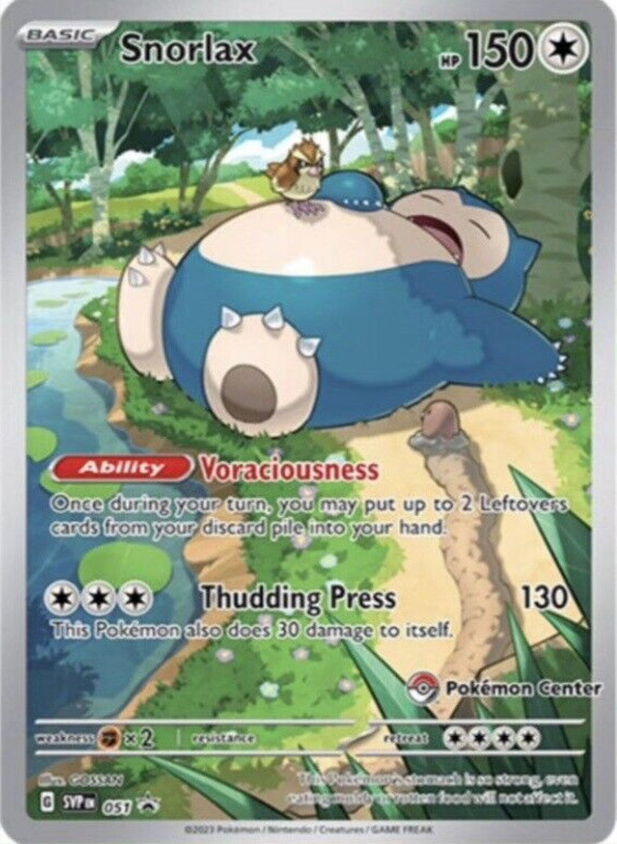 Snorlax (051) (Pokemon Center Exclusive) [Scarlet & Violet: Black Star Promos] | Good Games North