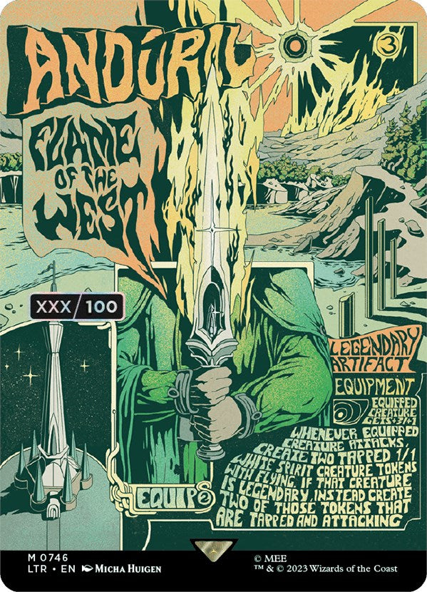 Anduril, Flame of the West (Borderless Poster) (Serialized) [The Lord of the Rings: Tales of Middle-Earth] | Good Games North