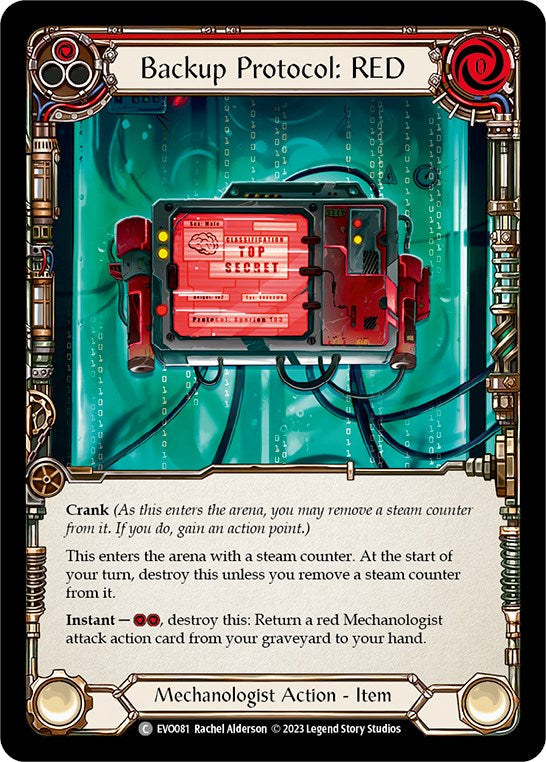 Backup Protocol: RED [EVO081] (Bright Lights)  Rainbow Foil | Good Games North