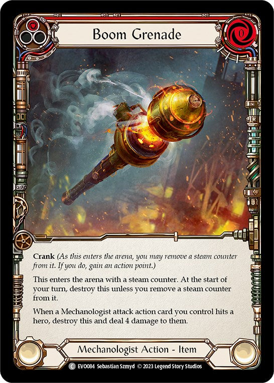 Boom Grenade (Red) [EVO084] (Bright Lights)  Rainbow Foil | Good Games North