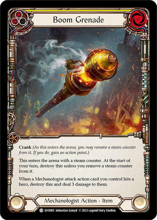 Boom Grenade (Yellow) [EVO085] (Bright Lights)  Rainbow Foil | Good Games North