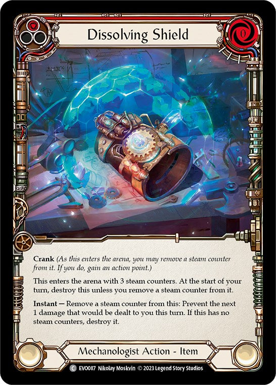 Dissolving Shield (Red) [EVO087] (Bright Lights)  Rainbow Foil | Good Games North