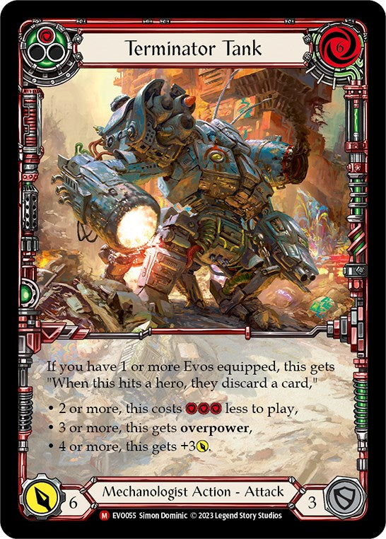 Terminator Tank (Extended Art) [EVO055] (Bright Lights)  Rainbow Foil | Good Games North