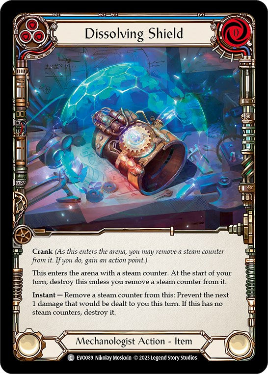 Dissolving Shield (Blue) [EVO089] (Bright Lights)  Rainbow Foil | Good Games North