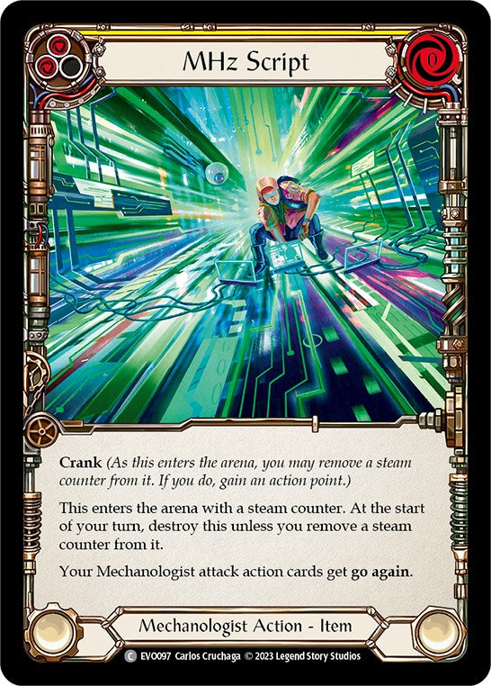 MHz Script [EVO097] (Bright Lights)  Rainbow Foil | Good Games North