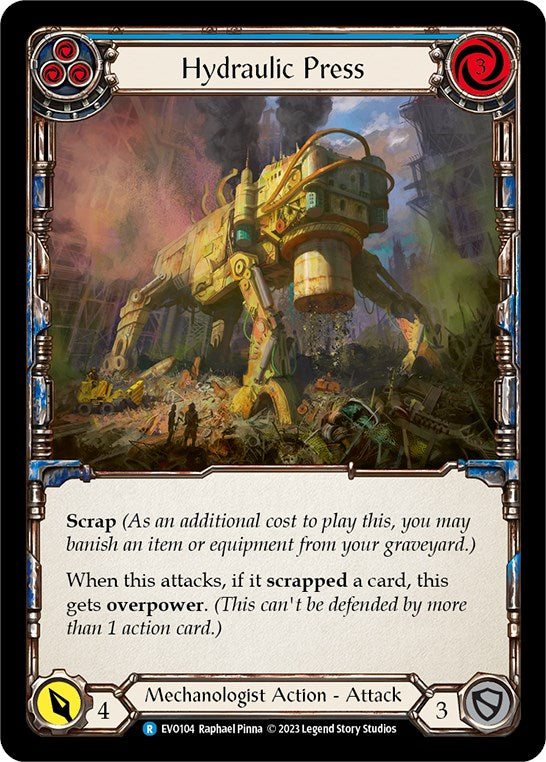 Hydraulic Press (Blue) [EVO104] (Bright Lights)  Rainbow Foil | Good Games North