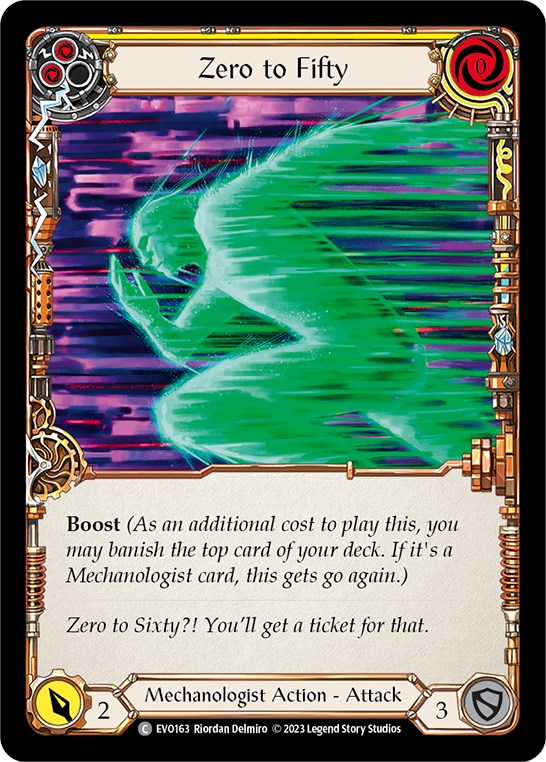 Zero to Fifty (Yellow) [EVO163] (Bright Lights)  Rainbow Foil | Good Games North
