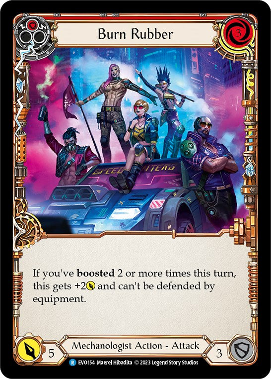 Burn Rubber [EVO154] (Bright Lights)  Rainbow Foil | Good Games North