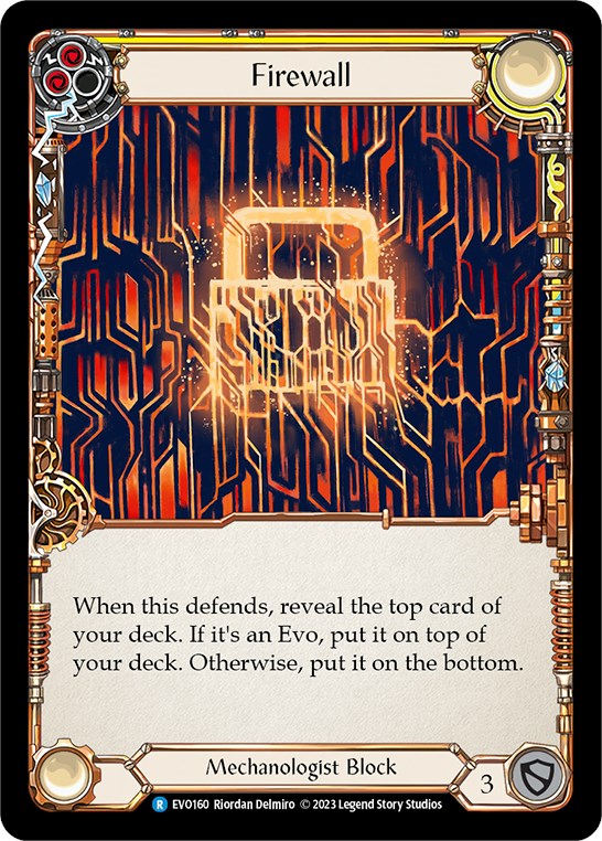 Firewall (Yellow) [EVO160] (Bright Lights)  Rainbow Foil | Good Games North