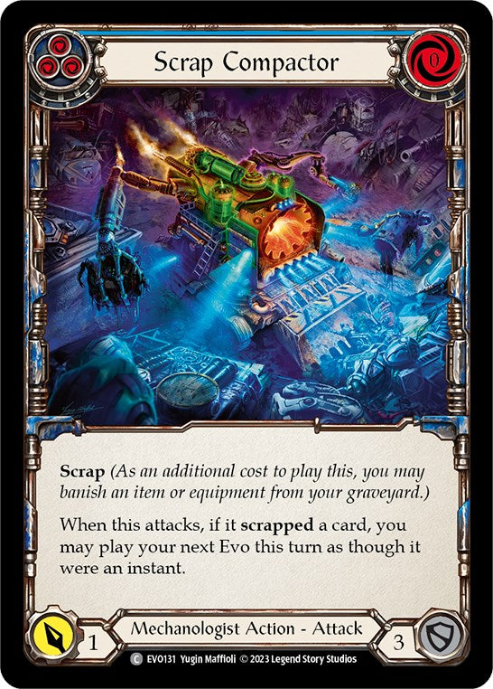 Scrap Compactor (Blue) [EVO131] (Bright Lights)  Rainbow Foil | Good Games North