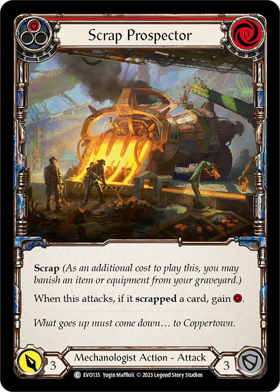 Scrap Prospector (Red) [EVO135] (Bright Lights)  Rainbow Foil | Good Games North