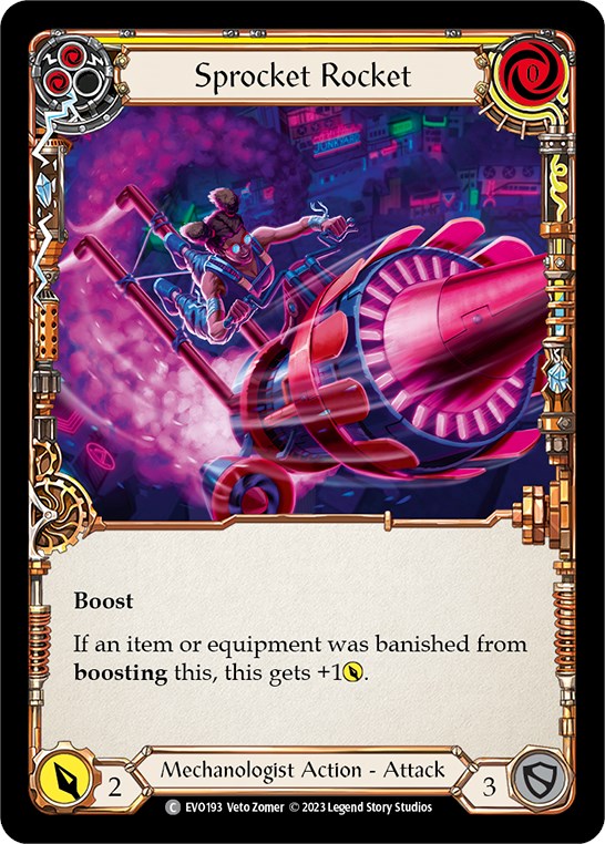 Sprocket Rocket (Yellow) [EVO193] (Bright Lights)  Rainbow Foil | Good Games North