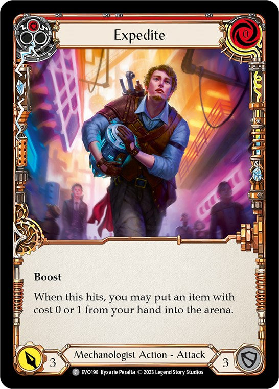 Expedite (Red) [EVO198] (Bright Lights)  Rainbow Foil | Good Games North