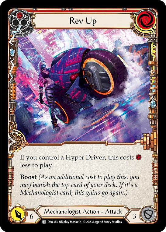 Rev Up (Red) [EVO183] (Bright Lights)  Rainbow Foil | Good Games North
