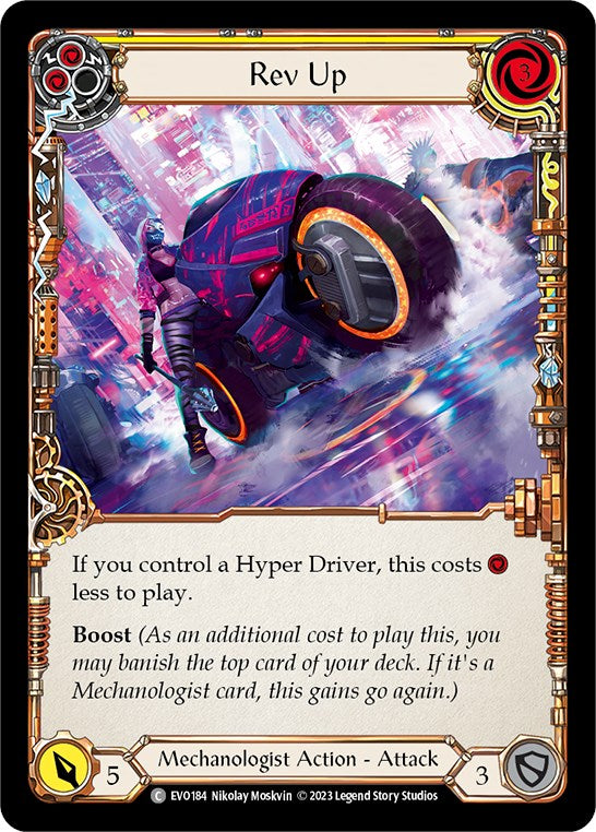 Rev Up (Yellow) [EVO184] (Bright Lights)  Rainbow Foil | Good Games North