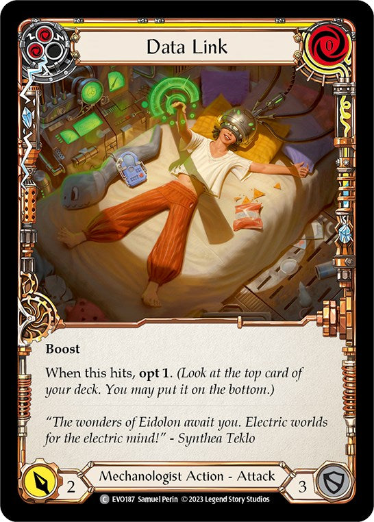 Data Link (Yellow) [EVO187] (Bright Lights)  Rainbow Foil | Good Games North