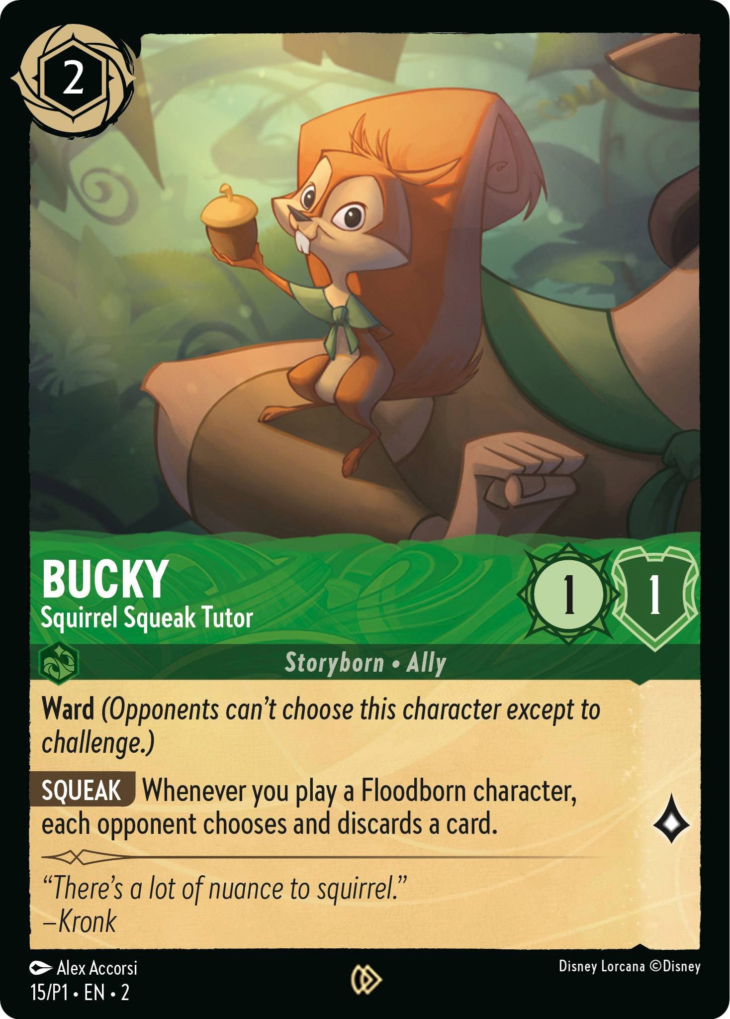 Bucky - Squirrel Squeak Tutor (15) [Promo Cards] | Good Games North