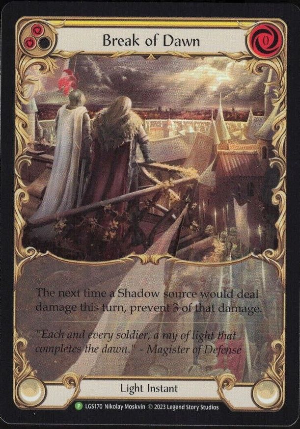 Break of Dawn (Yellow) [LGS170] (Promo)  Rainbow Foil | Good Games North