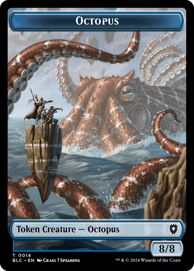 Octopus // Rabbit Double-Sided Token [Bloomburrow Commander Tokens] | Good Games North