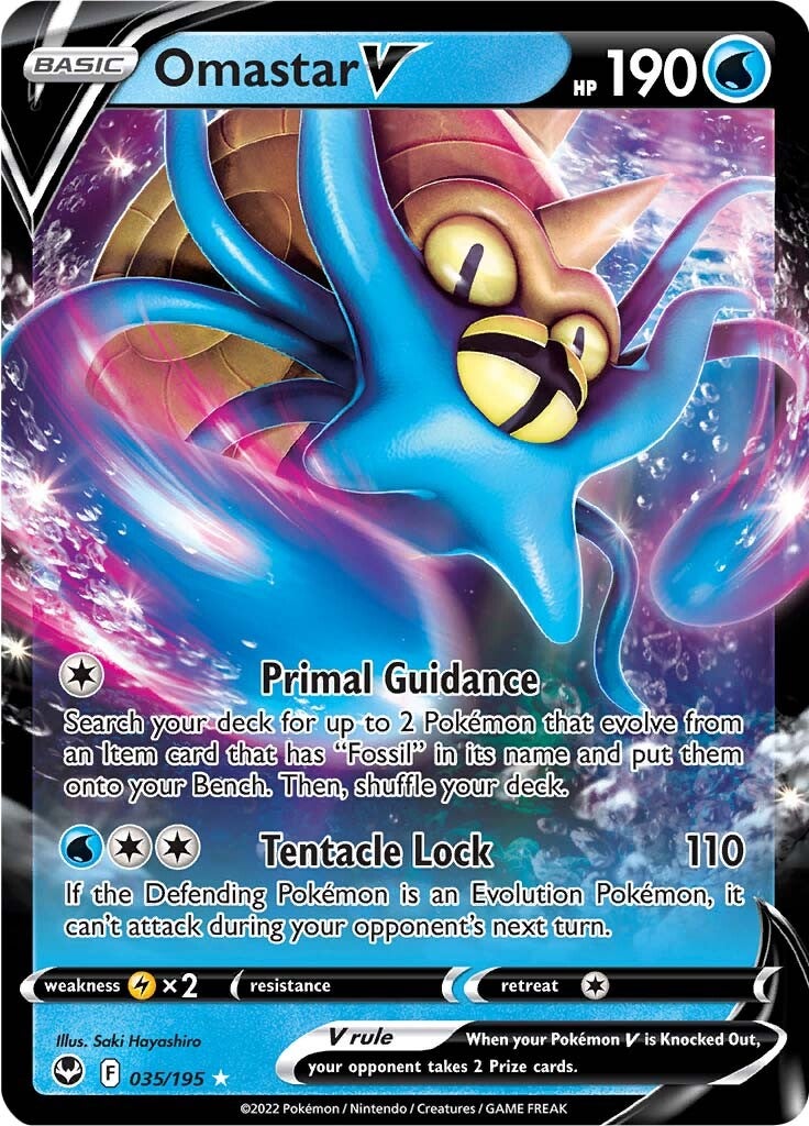 Omastar V (035/195) [Sword & Shield: Silver Tempest] | Good Games North