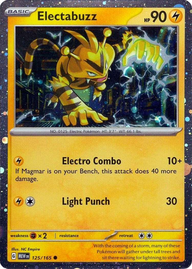 Electabuzz (125/165) (Cosmos Holo) [Miscellaneous Cards] | Good Games North