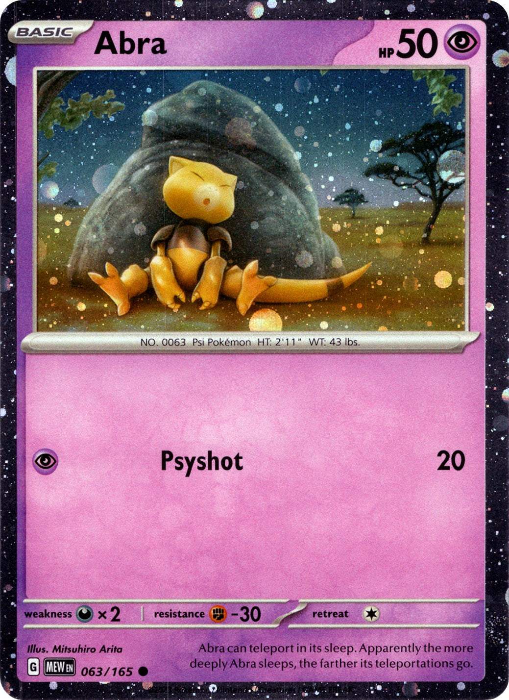 Abra (063/165) (Cosmos Holo) [Miscellaneous Cards] | Good Games North