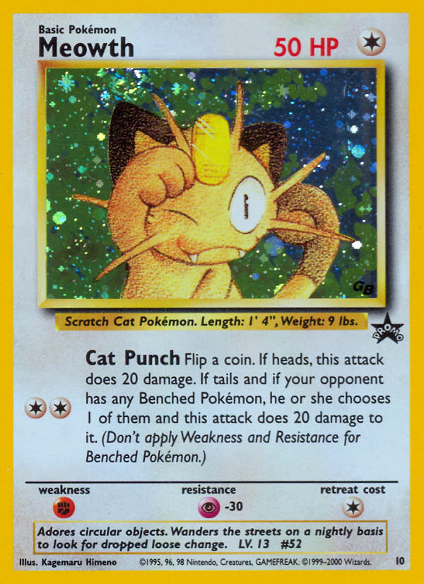 Meowth (10) [Wizards of the Coast: Black Star Promos] | Good Games North