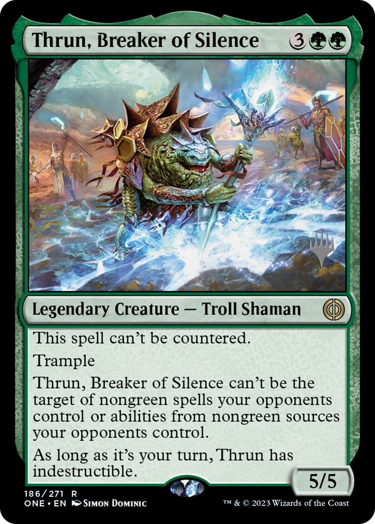 Thrun, Breaker of Silence (Promo Pack) [Phyrexia: All Will Be One Promos] | Good Games North