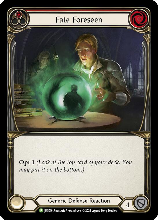 Fate Foreseen (Red) (Cold Foil) [JDG016] (Promo)  Cold Foil | Good Games North