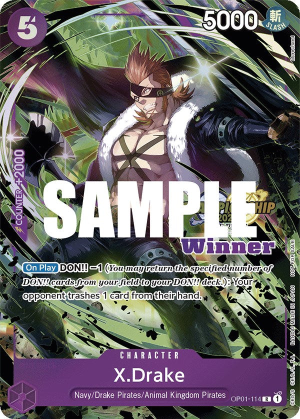 X.Drake (CS 2023 Top Players Pack) [Winner] [One Piece Promotion Cards] | Good Games North