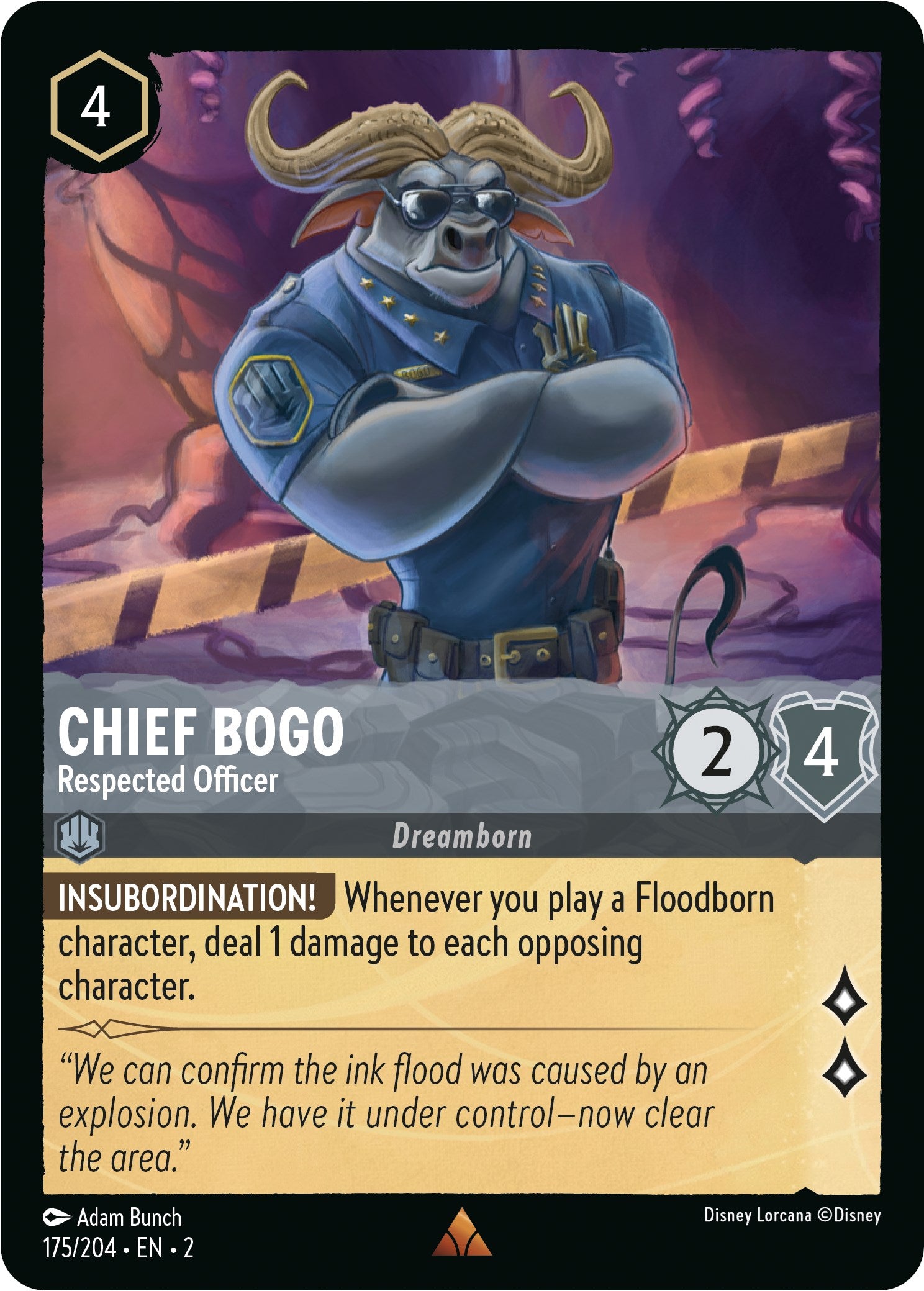 Chief Bogo - Respected Officer (175/204) [Rise of the Floodborn] | Good Games North